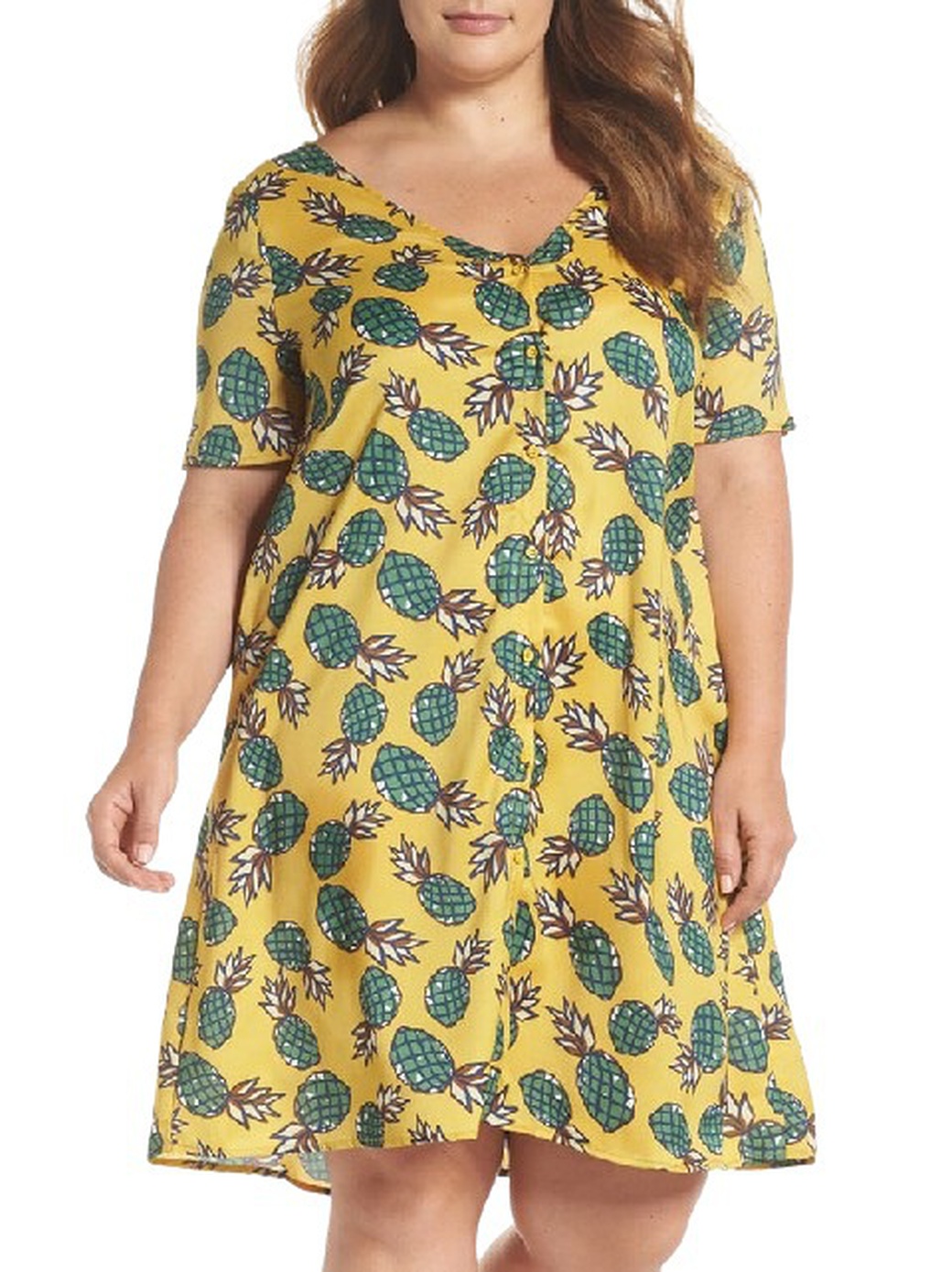 Платье Glamorous с принтом ананасы AN1418XB, желтый фото