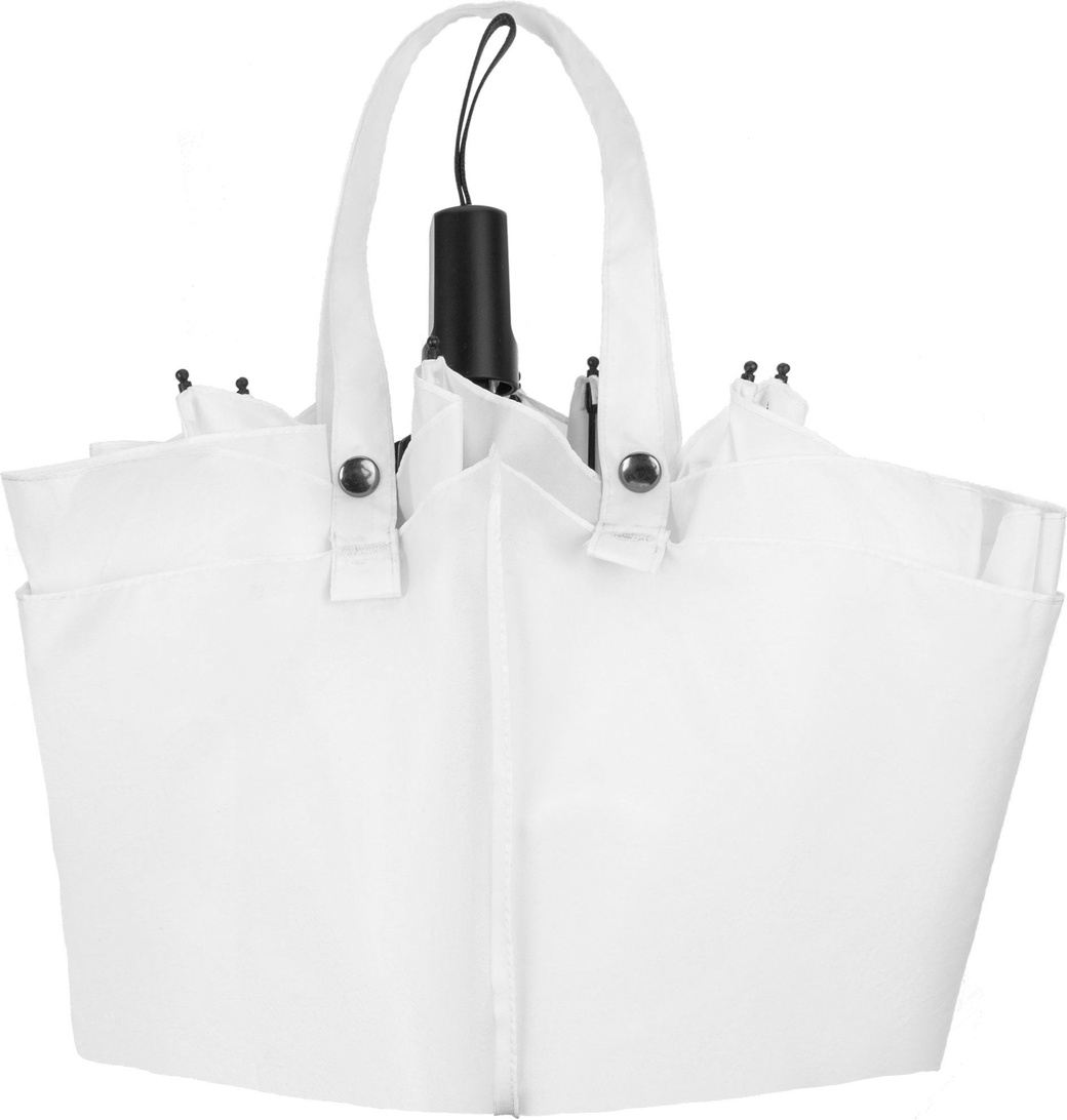Зонт-сумка складной Stash, белый фото