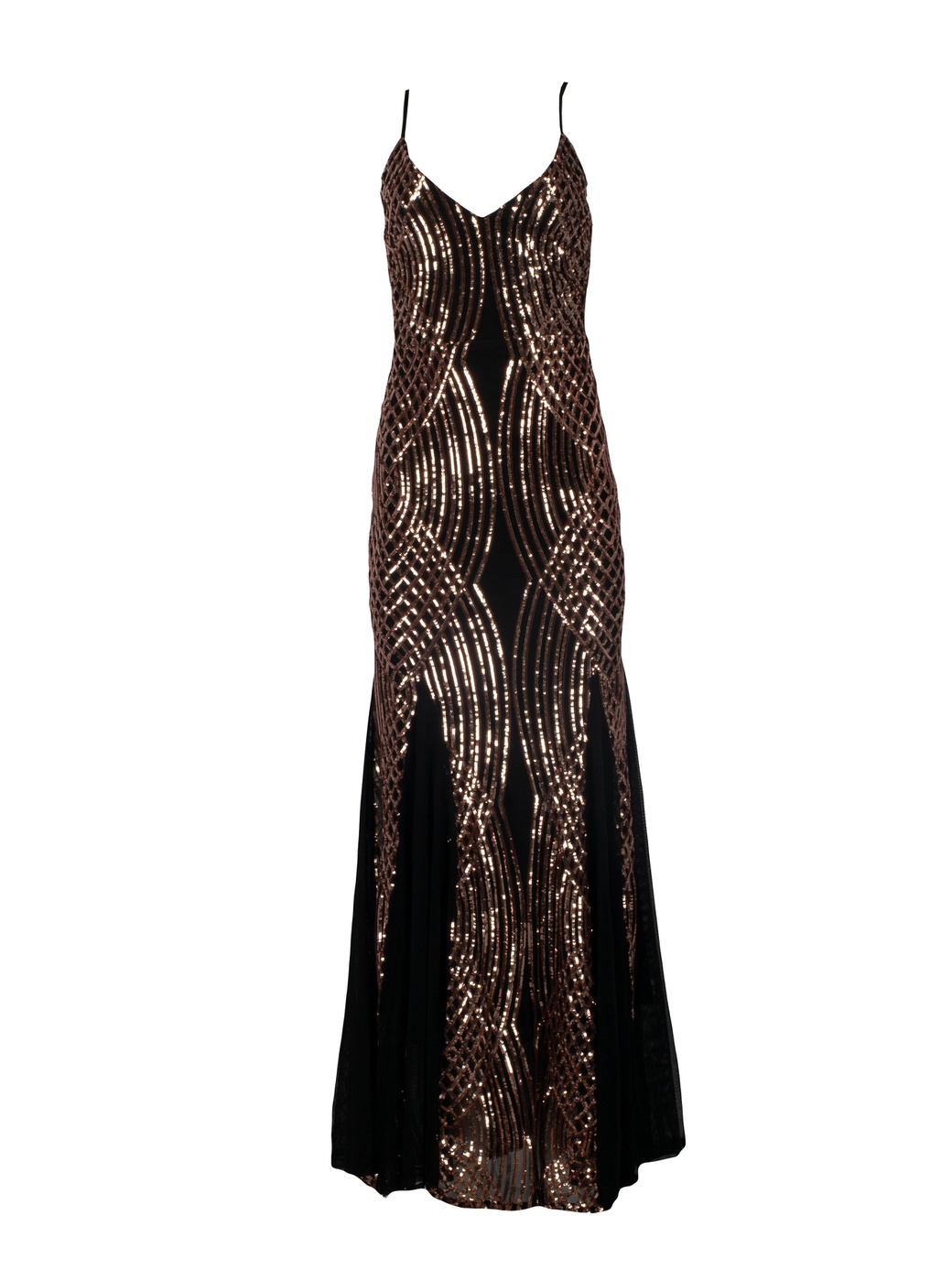 Платье Goddiva золотой DR2025-BLACK-8, черный, 36 фото