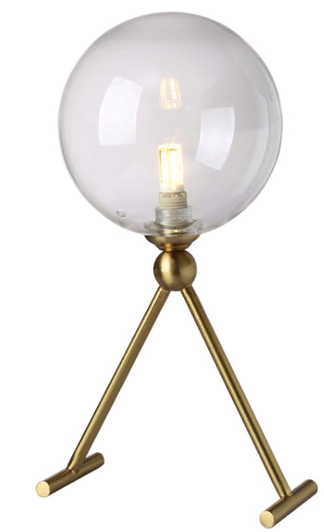 Настольная лампа Crystal Lux Andres LG1 Bronze/Transparente фото