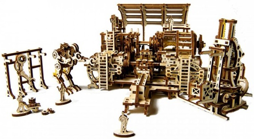 Ugears Фабрика роботов - механический деревянный конструктор фото