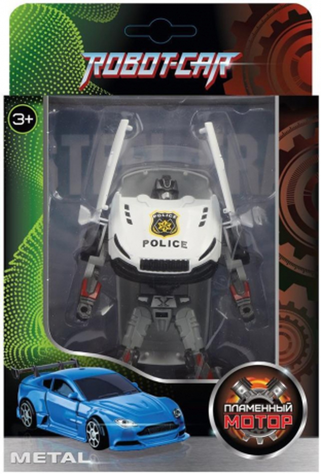 Трансформер Робот-Машина Полиция, металл 870413 фото