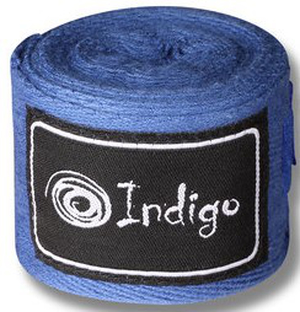 Бинт боксёрский Indigo 1115 3,0 м Синий фото
