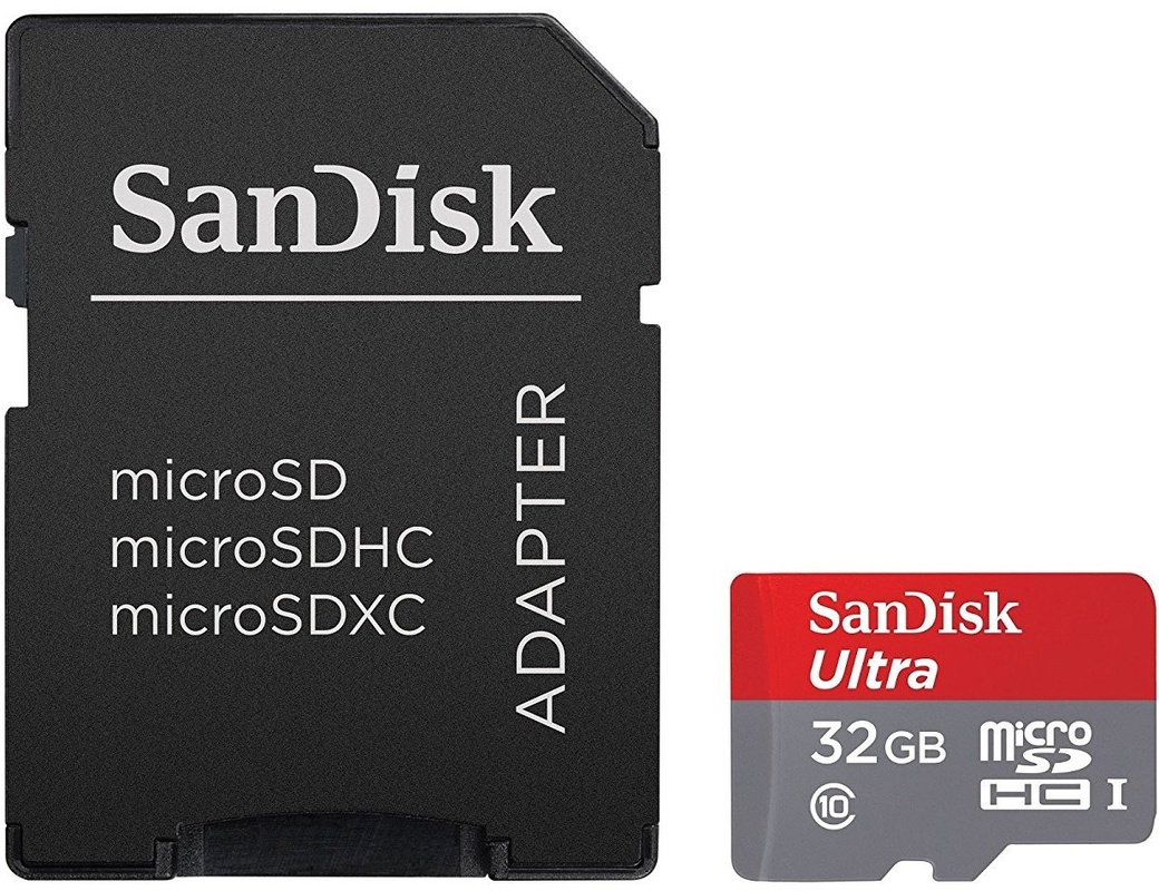 Карта памяти SanDisk Ultra microSDHC 32GB Class 10 UHS-I (80MB/s) с адаптером фото