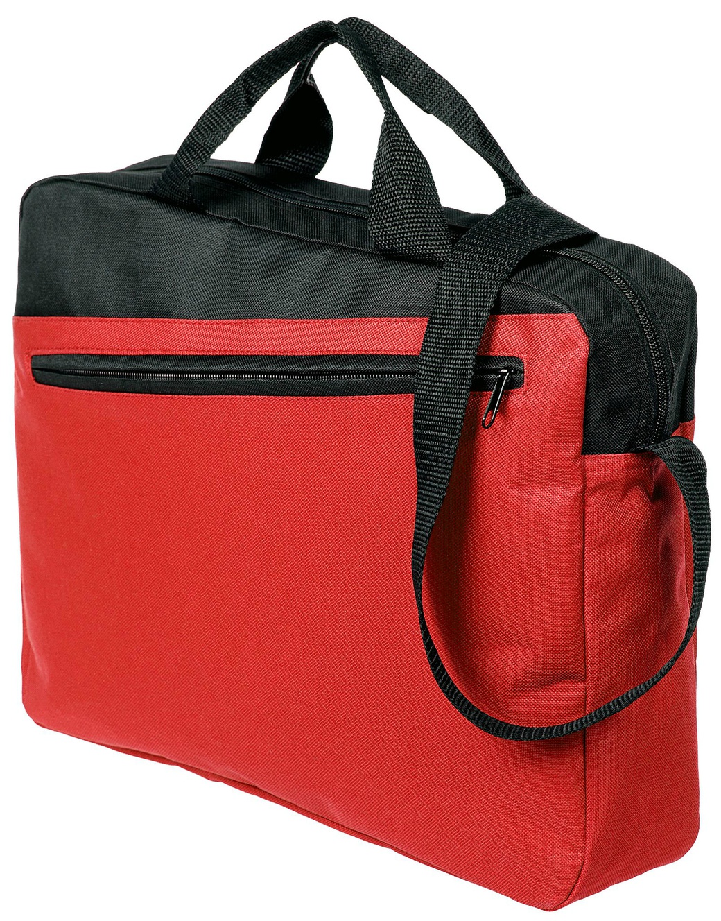 Конференц-сумка Unit Diagonal, красно-черная фото