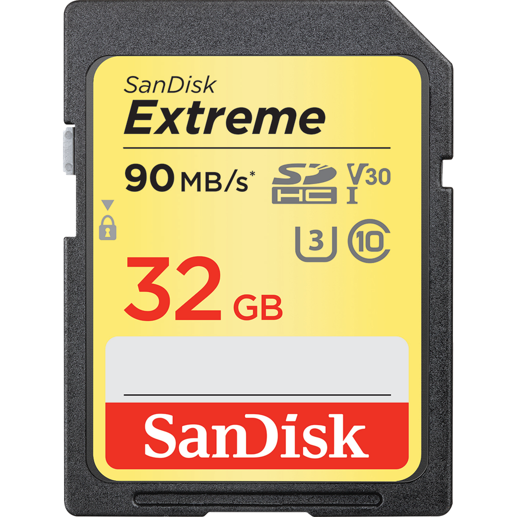 Карта памяти SanDisk Extreme Plus SDHC 32GB Class10 UHS V30 (U3) 90Mb/s фото