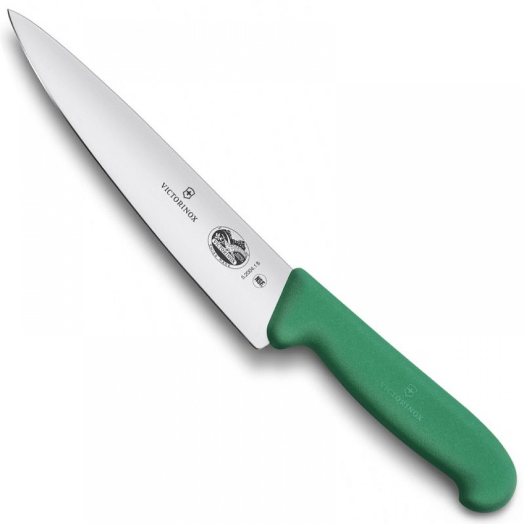 Нож Victorinox разделочный, 15 см, зелёный фото
