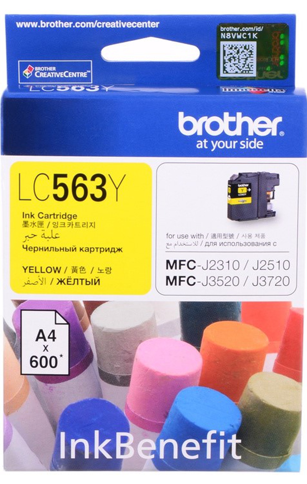 Струйный картридж LC563 жёлтый для MFC-J2310, MFC-J2510 (600 стр.) фото