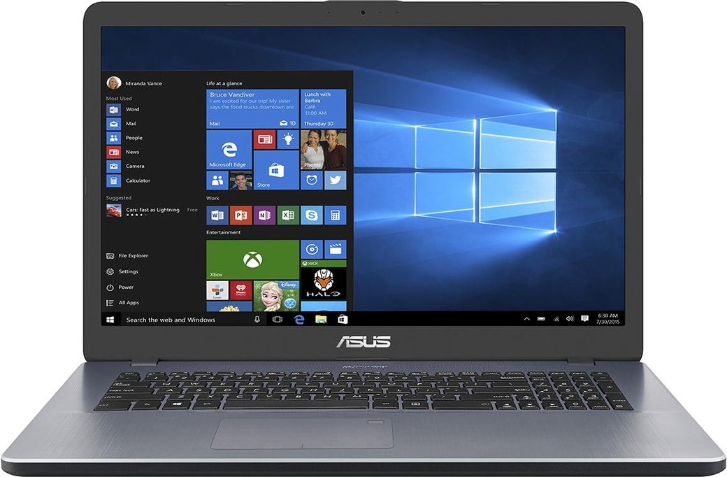 Ноутбук Asus X705MB (Intel N5000/4Gb/1Tb/NO ODD/17,3" HD+ Anti-Glare/NVIDIA GeForce MX110 2Gb GDDR5/Wi-Fi/Windows 10) Star Grey фото