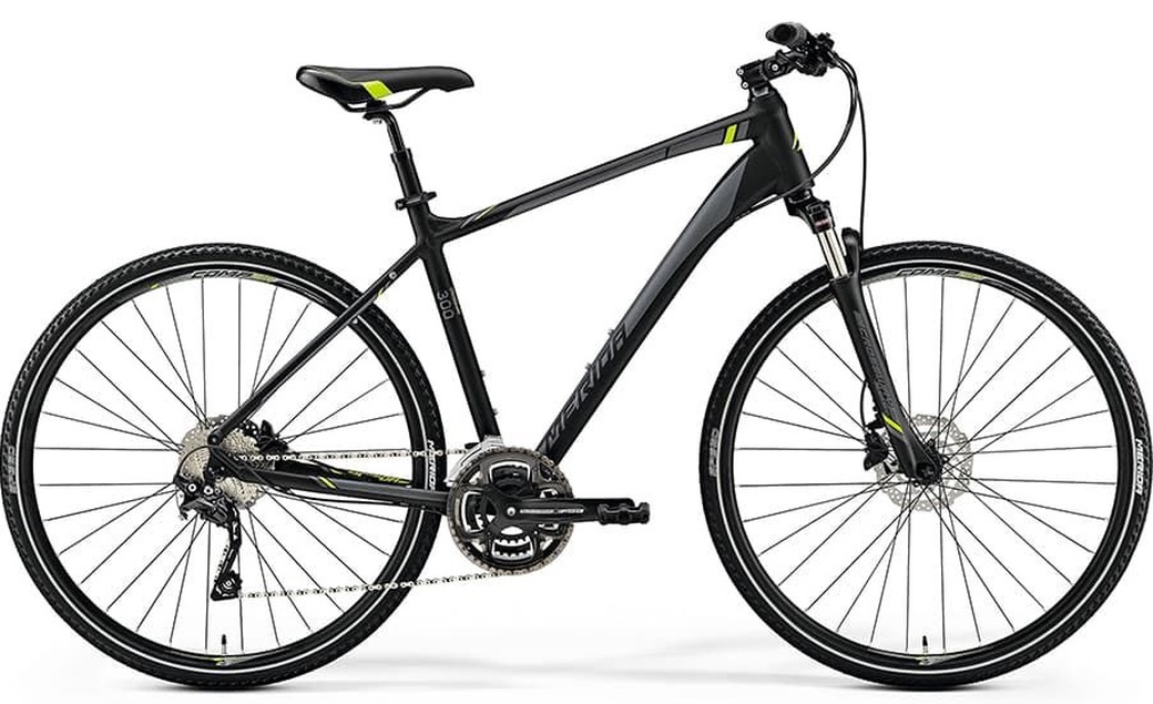 Велосипед Merida Crossway 300 MattBlack (Green) 2019 XL(59cm)(73296) фото