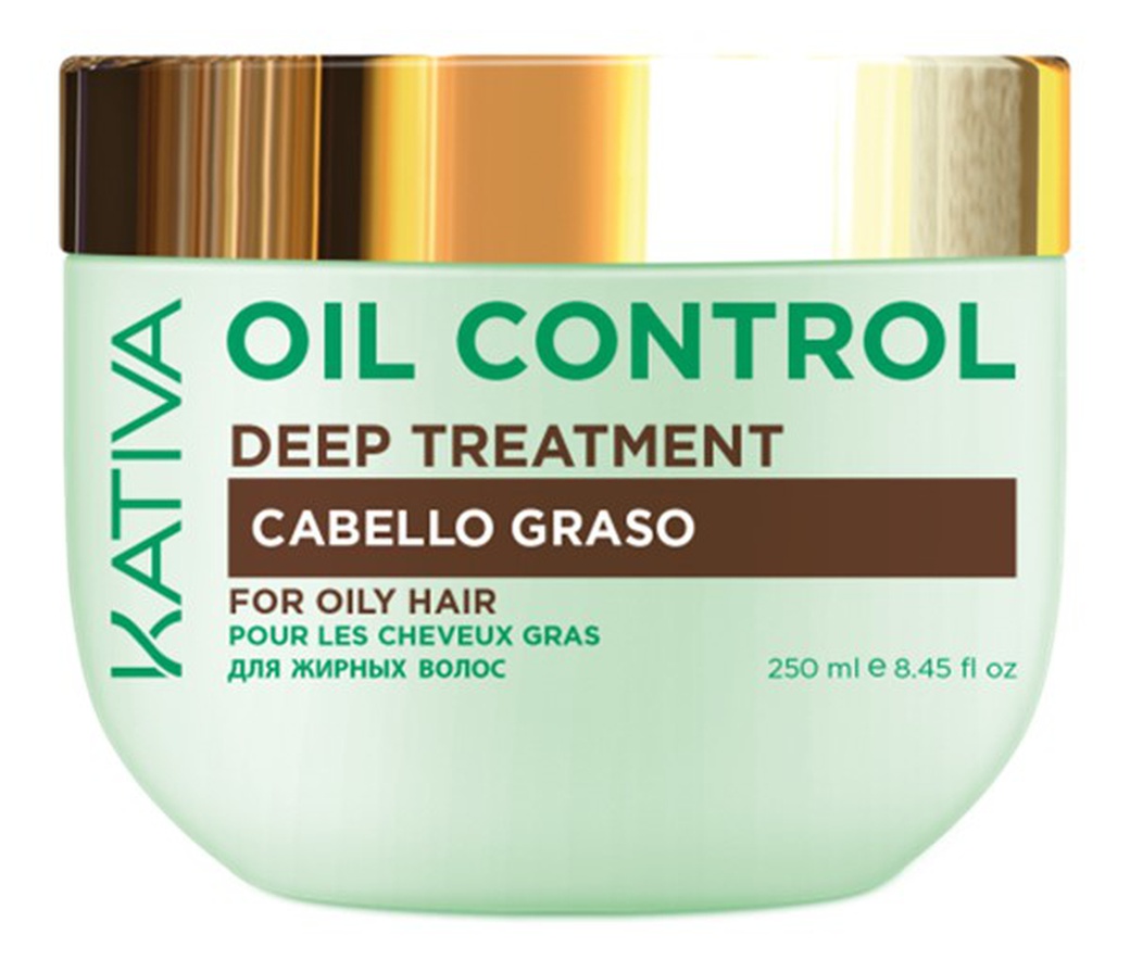 Маска "Контроль" интенсивный уход для жирных волос 250мл Kativa OIL CONTROL фото