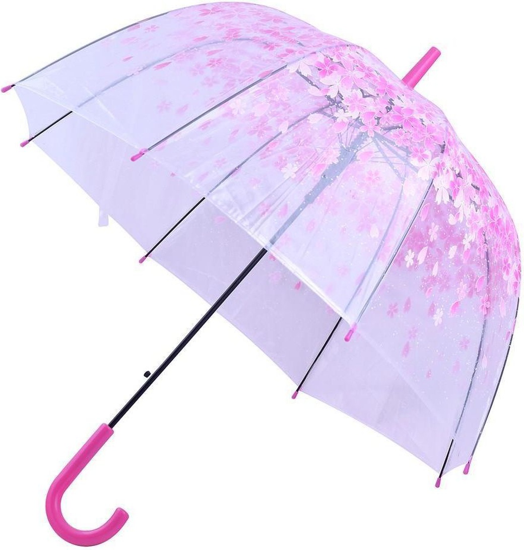 Зонт "Цветы" полуавтомат, D80см фото