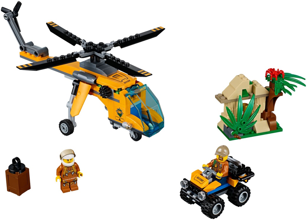Lego City Грузовой вертолёт исследователей джунглей конструктор 60158 фото