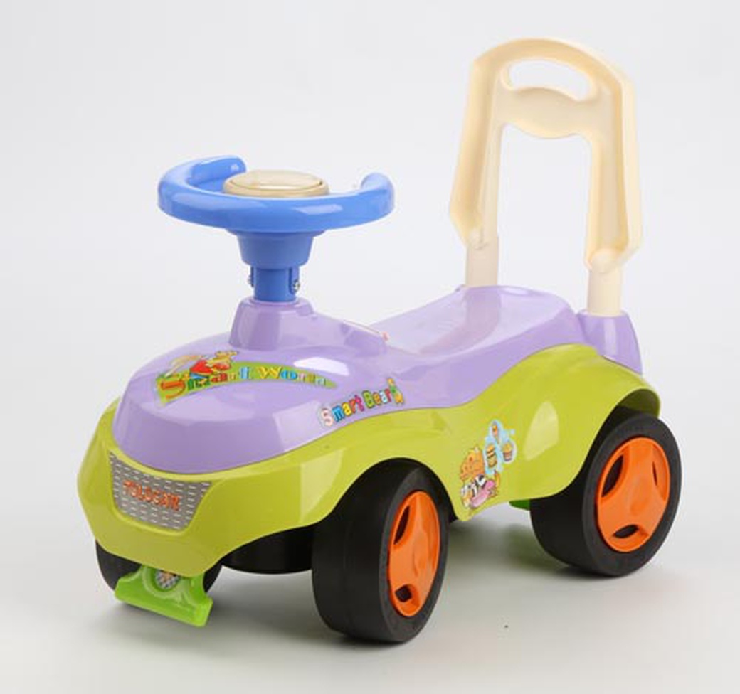 Tolocar Каталка детская с отделением для игрушек (желто-фиолетовый) фото