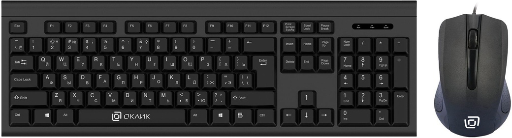 Клавиатура + мышь Оклик 600M, черный фото