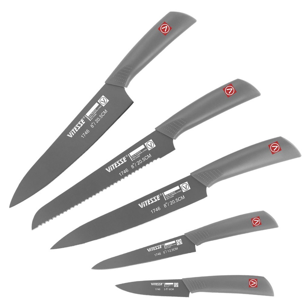 Набор ножей Vitesse VS-1746 GRY 5 предметов фото