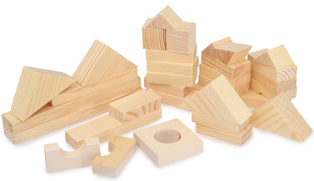 Paremo Деревянный конструктор, 35 деталей, неокрашенный, в деревянном ящике фото