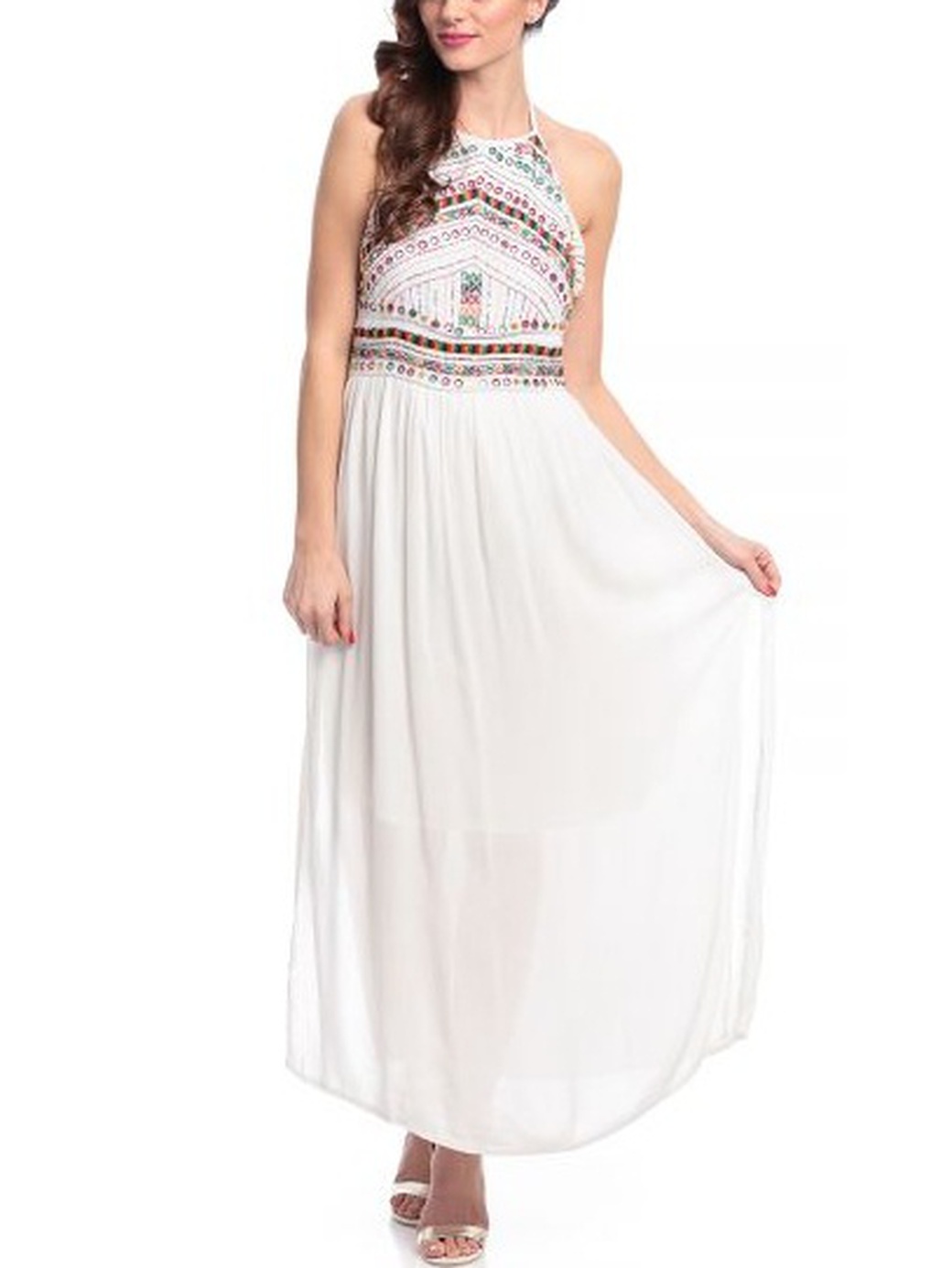 Платье Glamorous с вышивкой IN0087, белый фото