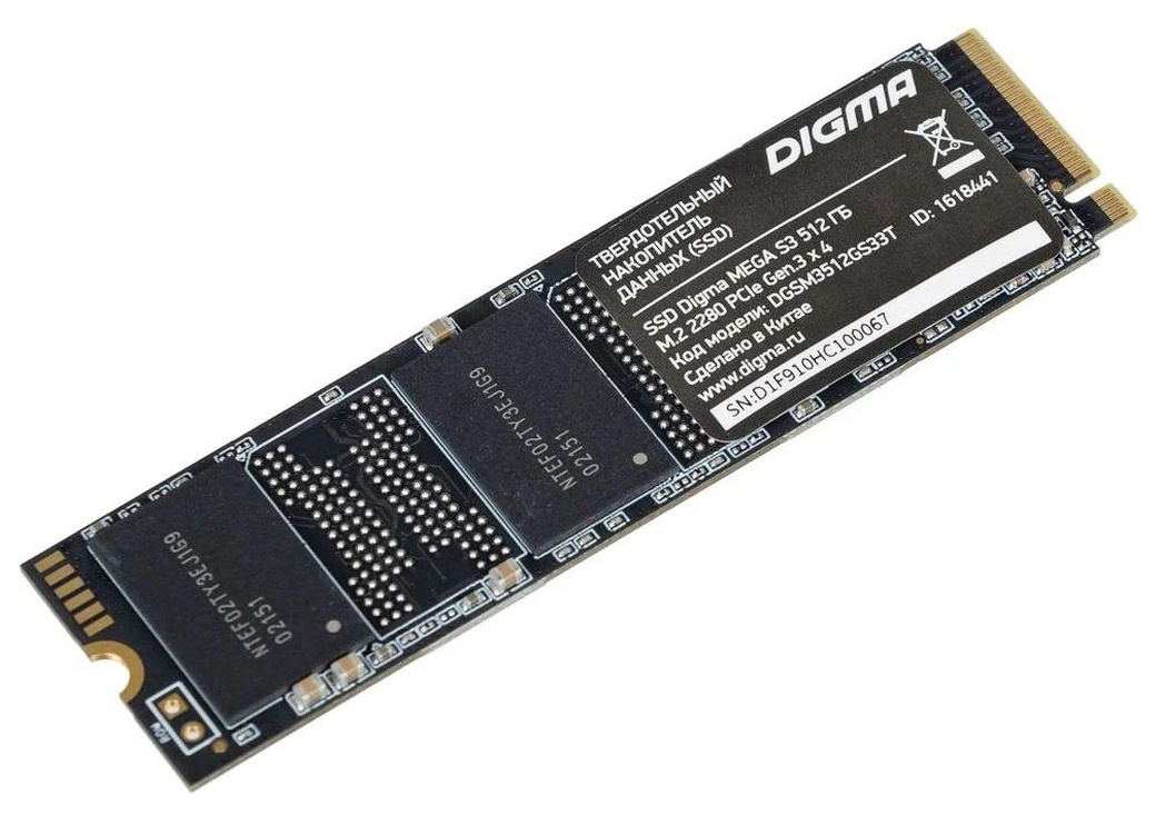 Жесткий диск SSD M.2 Digma Mega S3 512Gb (DGSM3512GS33T) фото