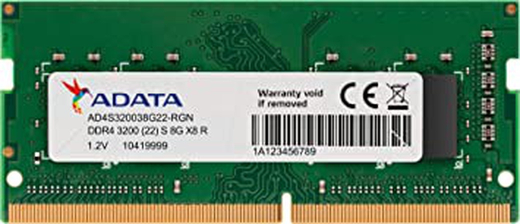 Память оперативная DDR4 R-DIMM 8GB Adata 3200MT/s (AD4R320038G22-BSSC), Bulk фото