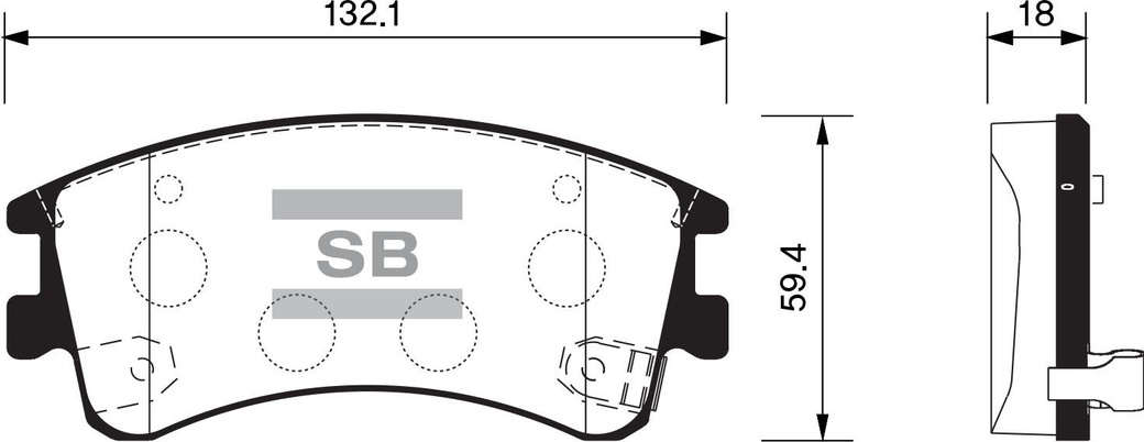 Колодки тормозные передние SANGSIN BRAKE SP1518 для MAZDA 6 1.8-2.0 02- фото