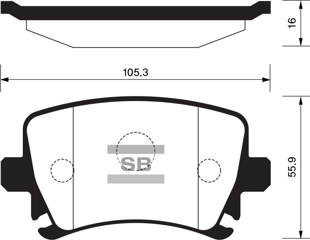 Колодки тормозные задние SANGSIN BRAKE SP2099 для AD A3 A6 VW G4 G5 B5 B6 Tiguan фото
