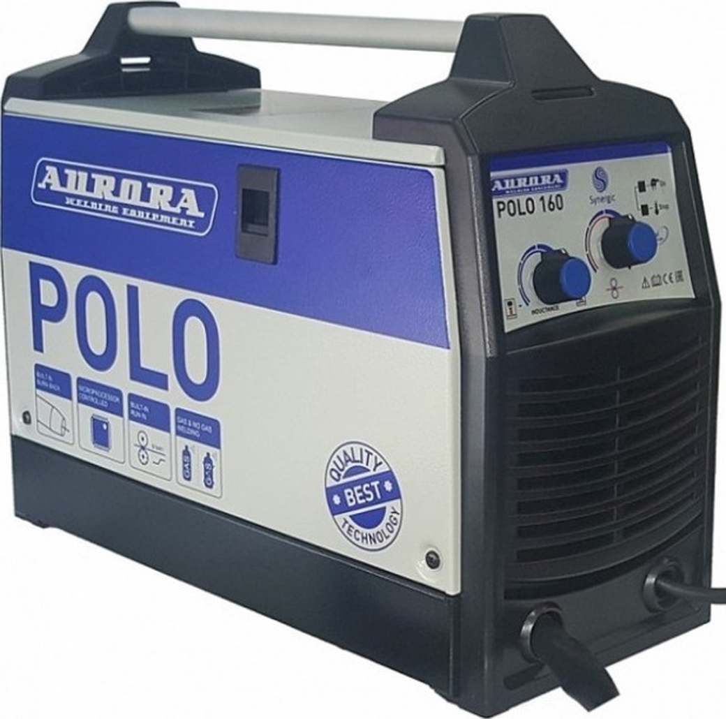 Сварочный синергетический полуавтомат Aurora POLO 160 IGBT 4,9 кВт, 220В, 0.6-0.8 мм, 5,5 кг фото