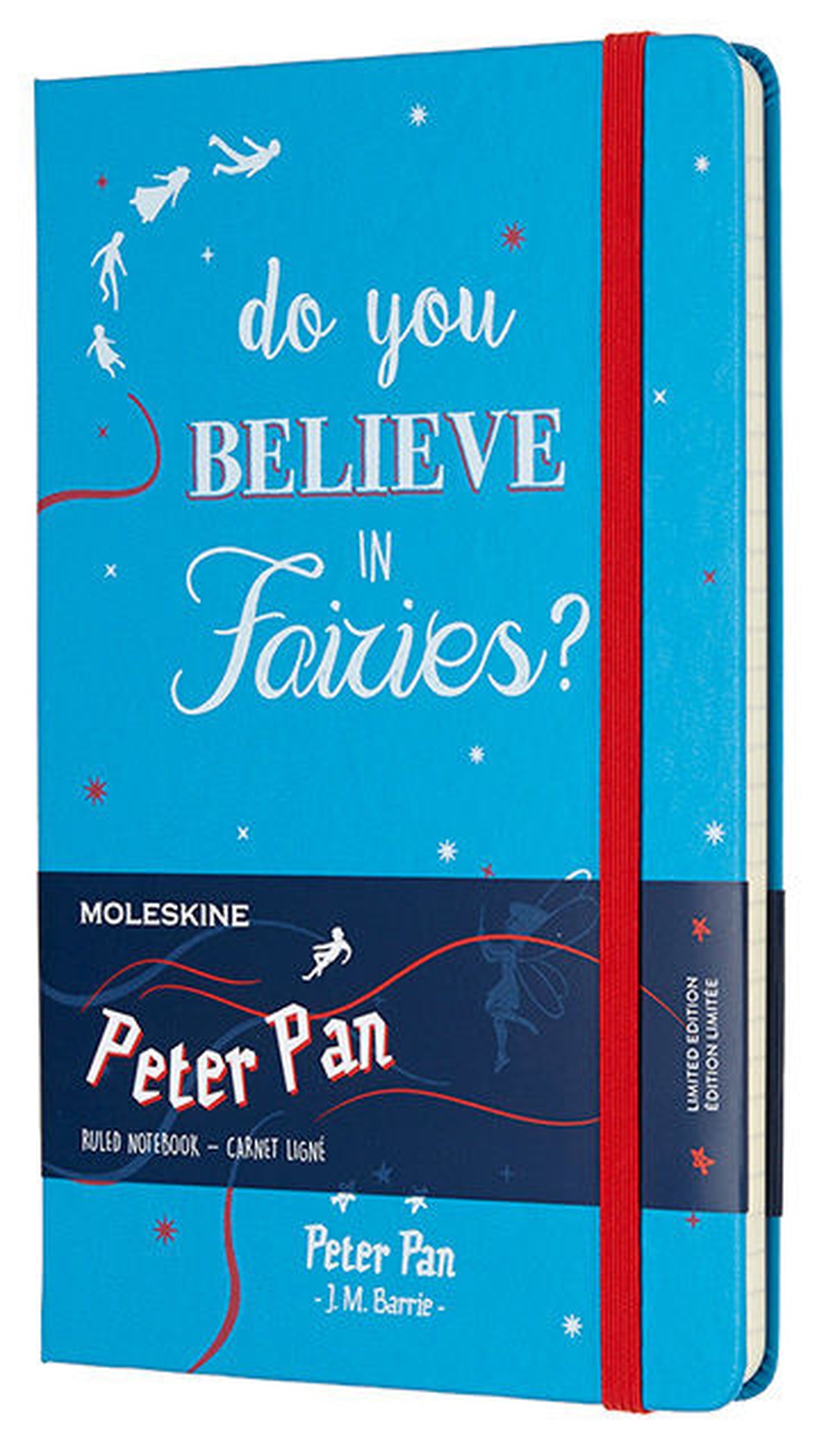 Блокнот Moleskine Peter Pan Large Limited Edition, цвет голубой Fairies, в линейку фото