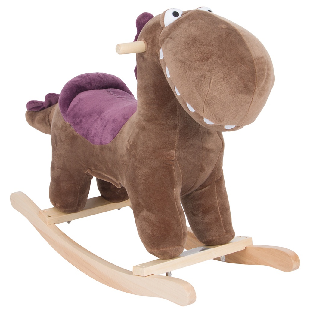 Качалка-игрушка Lider Kids Динозаврик, коричневый, (35 см) фото