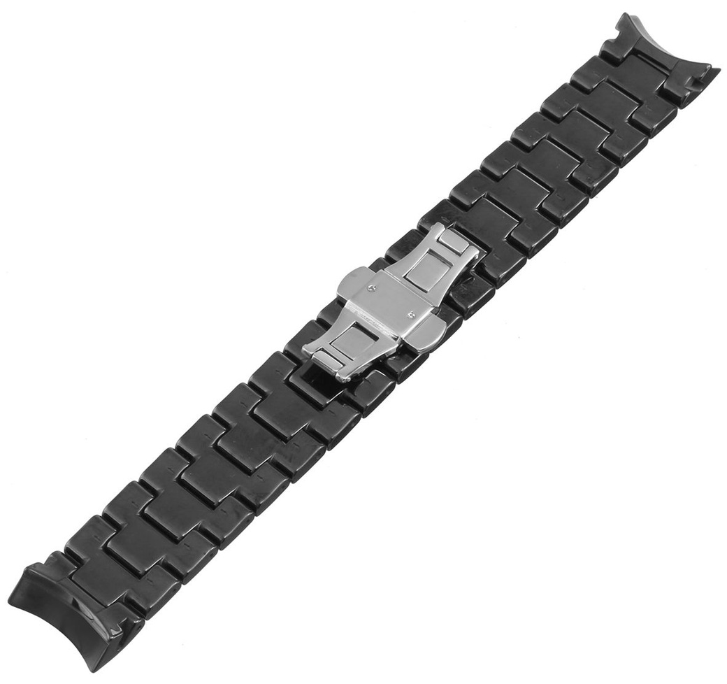 Керамический ремешок для часов ARMANI AR1400 AR1410 AR1413 AR1414, 22 мм, серебро с черным фото