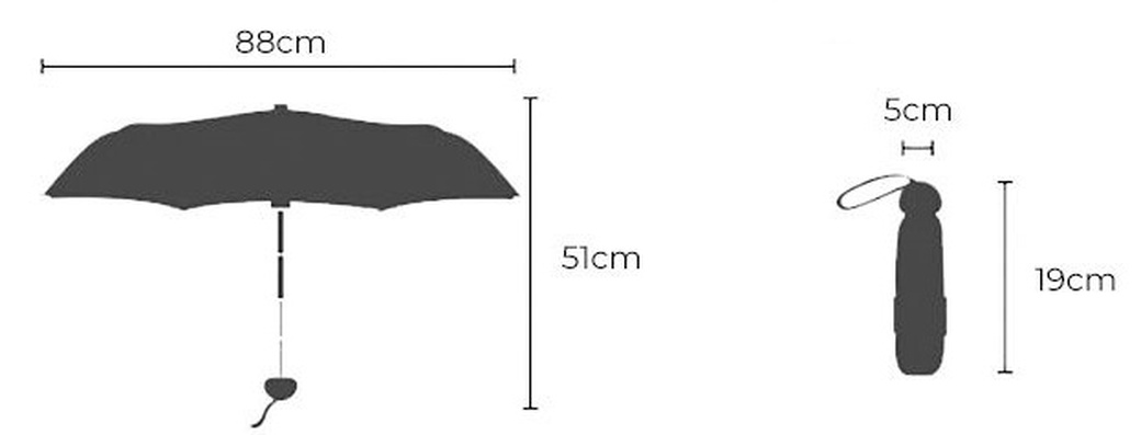 Зонт компактный в чехле RoadLike черный фото