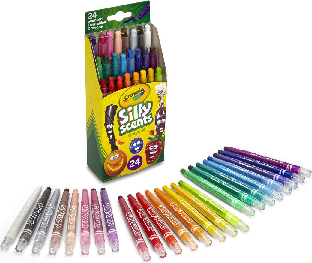 Crayola Ароматизированные выкручивающиеся мини-восковые мелки, 24 шт. фото