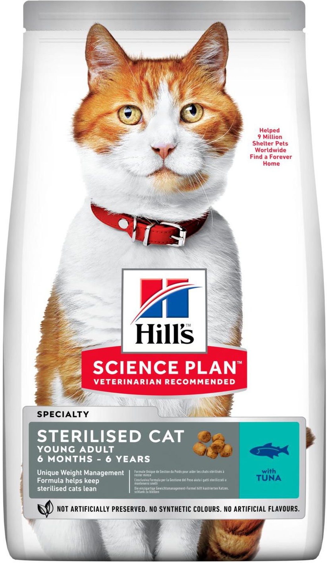 Корм для стерилизованных кошек до 7 лет Hill's Science Plan, тунец, 1,5 кг фото