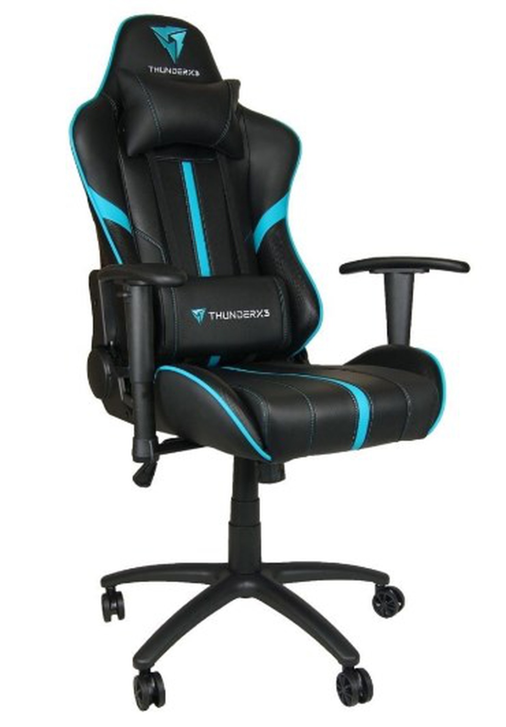 Игровое кресло ThunderX3 BC3-BC черно-голубой AIR Tech, экокожа фото