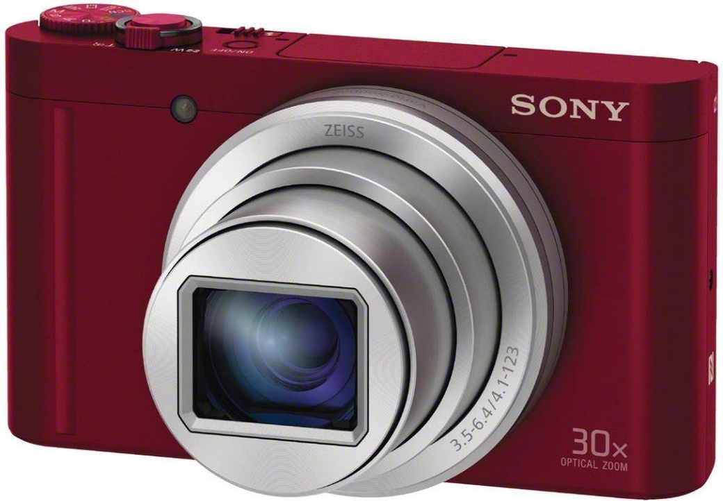 Цифровой фотоаппарат Sony Cyber-shot DSC-WX500, красный фото