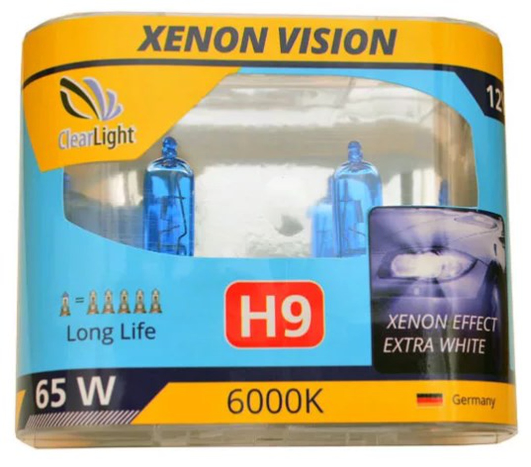 Лампа галогеновая Clearlight H9 XenonVision 2 шт, DUOBOX фото