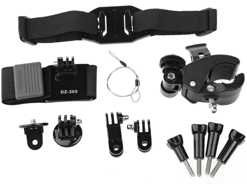 Универсальный набор аксессуаров Dazzne KT-106 для экшн камеры, черный фото