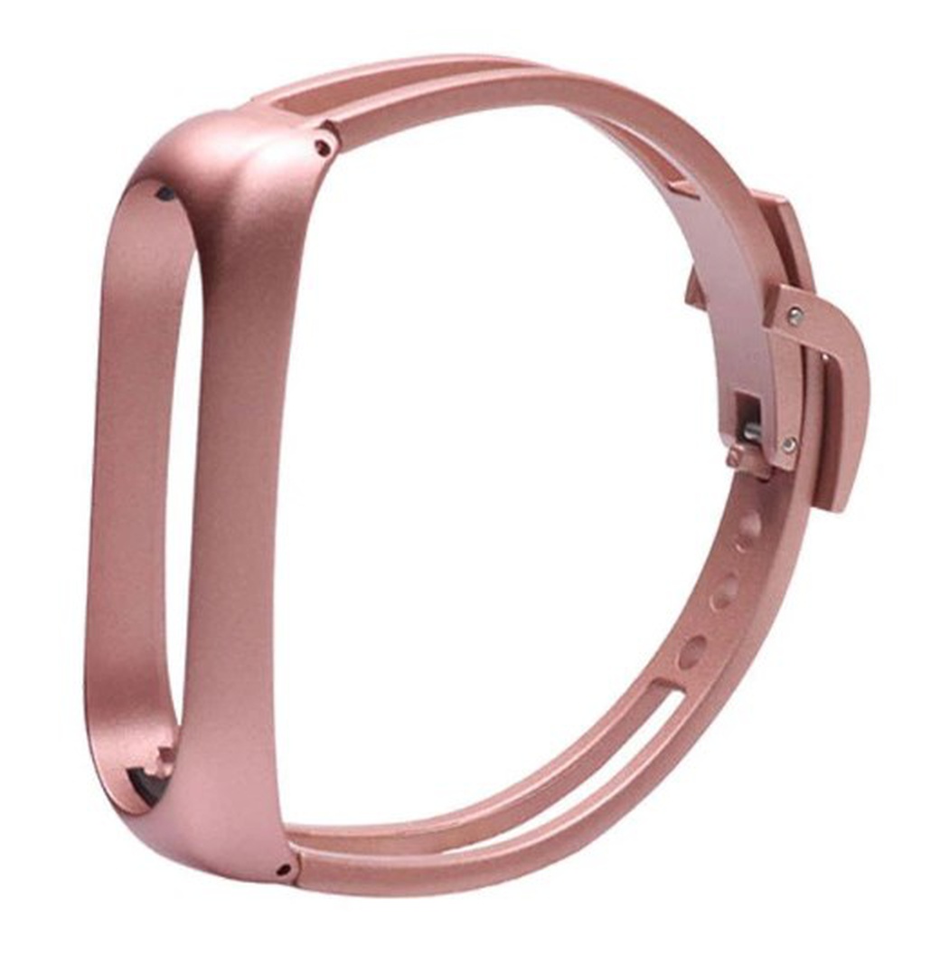 Ремешок для браслета Bakeey для Xiaomi Mi Band 3/4 нержавеющая сталь, розовый фото