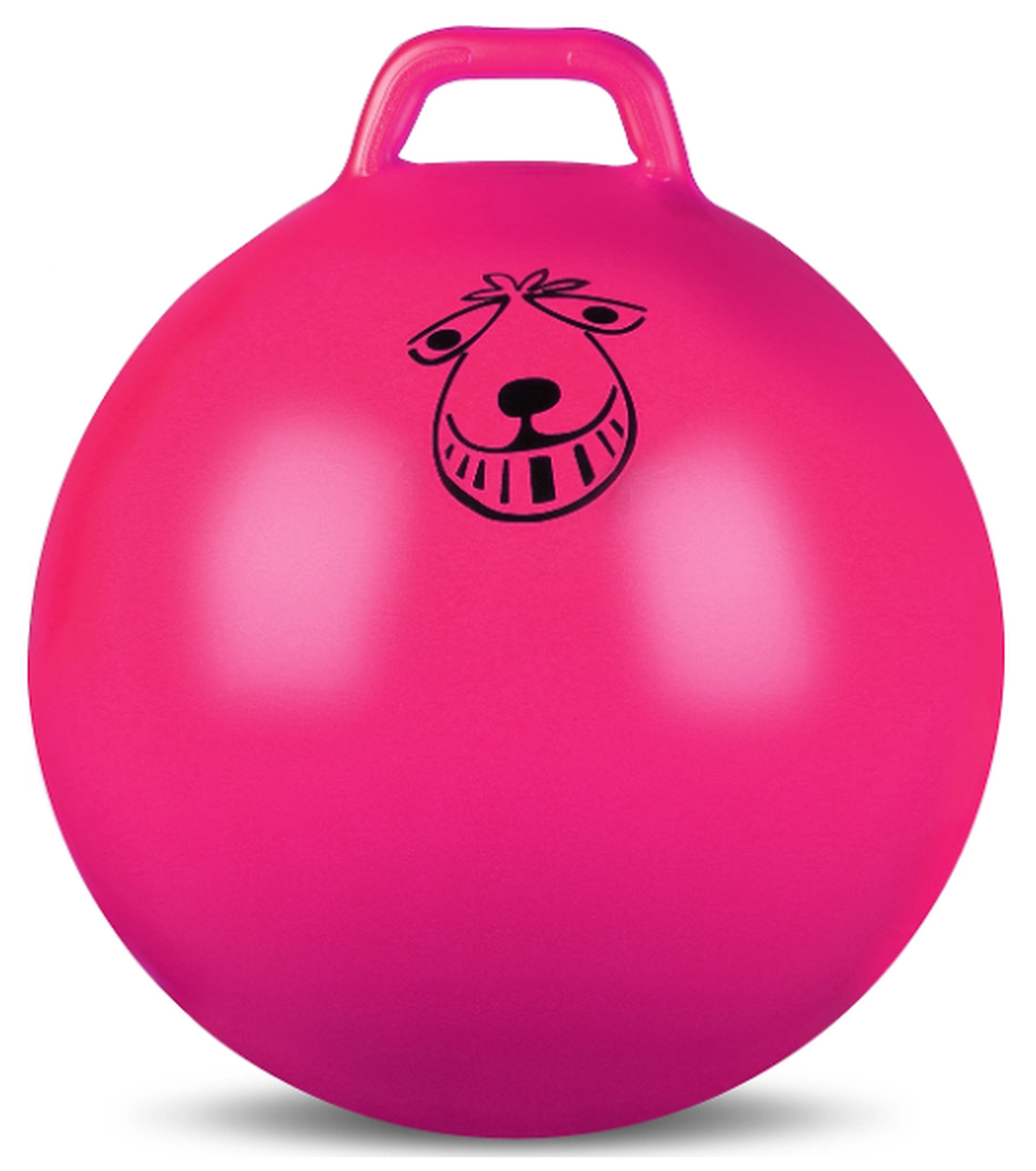 Мяч гимнастический с ручкой INDIGO, IN093, Розовый, 55 см фото