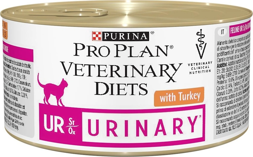 Консервы для кошек при лечении МКБ для ProPlan Veterinary Diets FELINE UR Urinary, мусс, 195 г фото