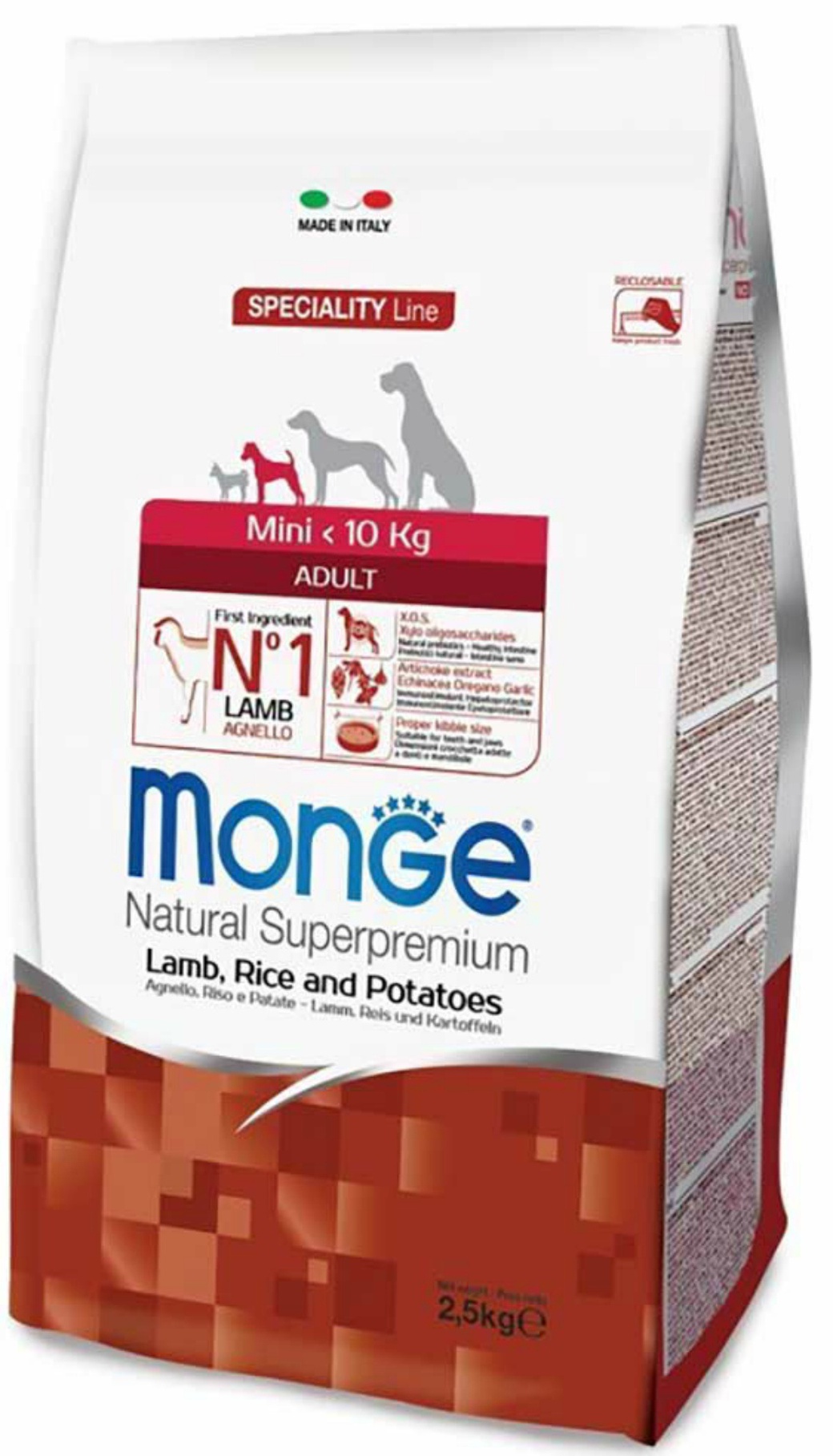 Monge Dog Speciality Mini корм для щенков мелких пород с ягненком и рисом 2,5 кг фото