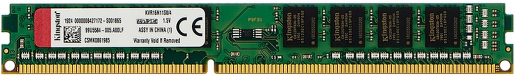 Память оперативная DDR3 4Gb Kingston 1600MHz (KVR16N11S8/4WP) фото