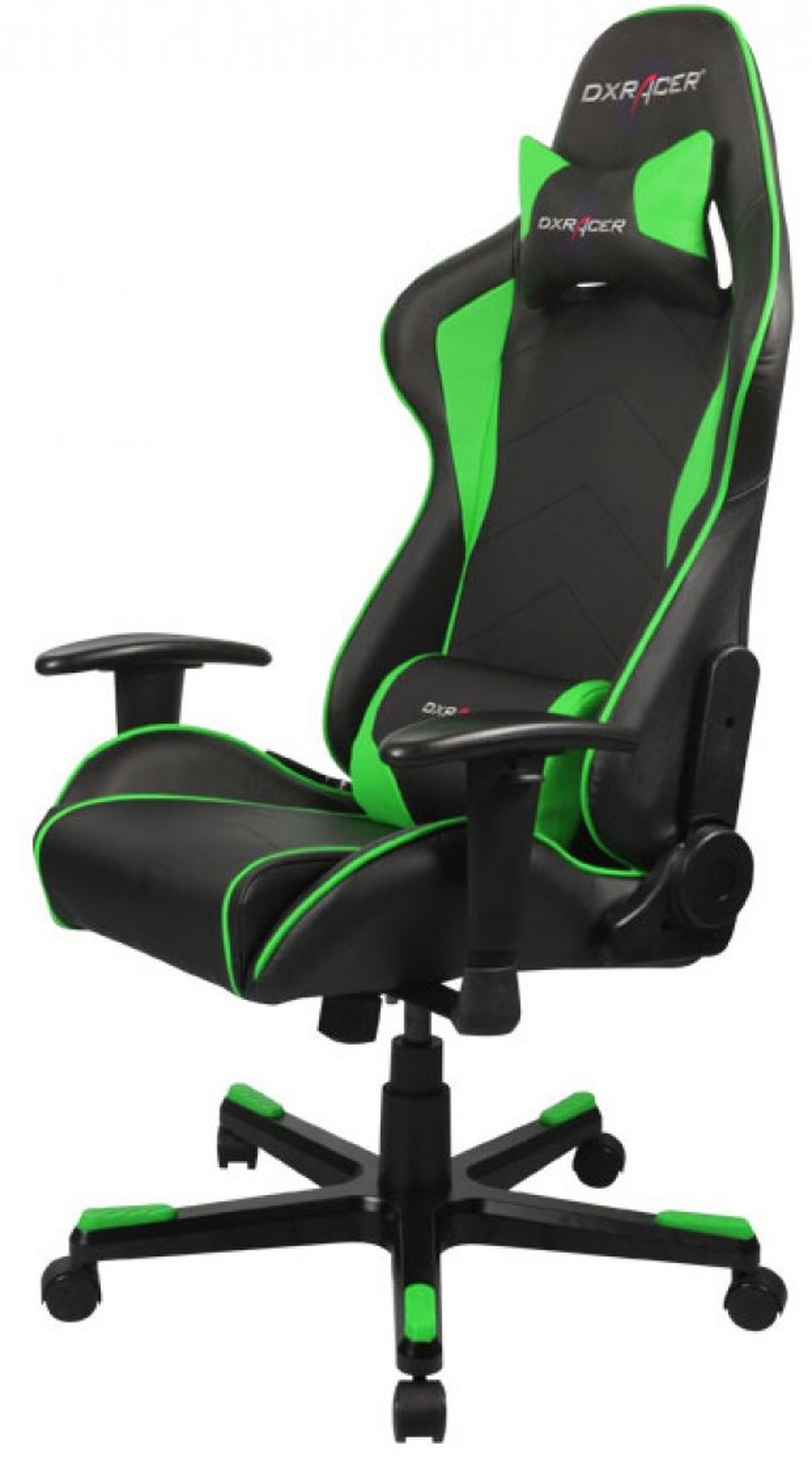 DXRacer Formula Игровое кресло чёрно-зелёное, OH/FE08/NE, экокожа фото