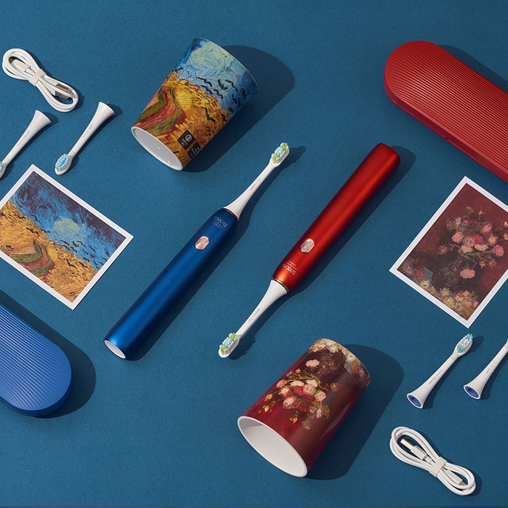 Электрическая зубная щетка Xiaomi Soocas X3U & Van Gogh Museum Design, красный фото