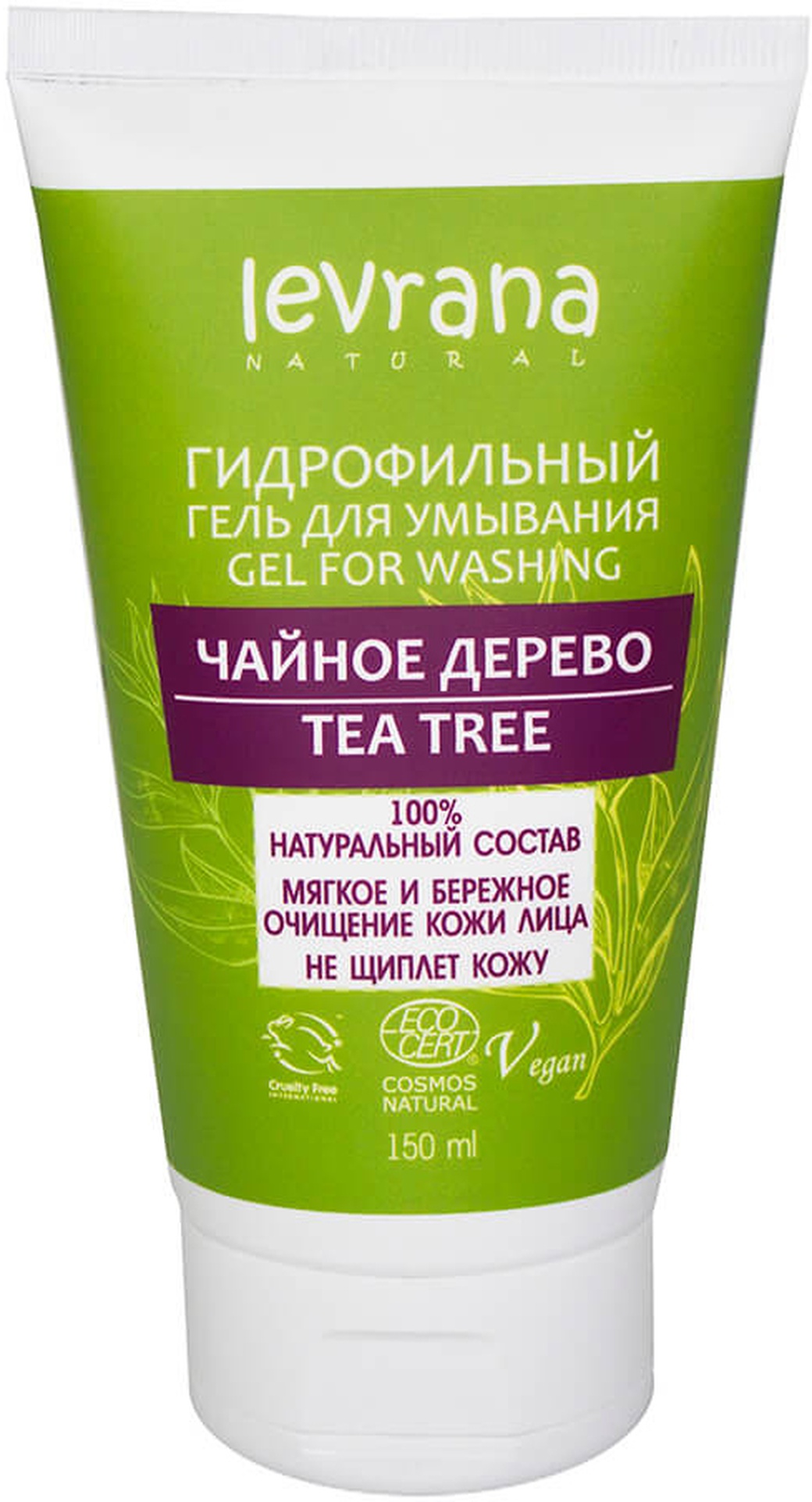 Levrana Гель для умывания Чайное Дерево, 150мл (гидрофильный) ECOCERT фото