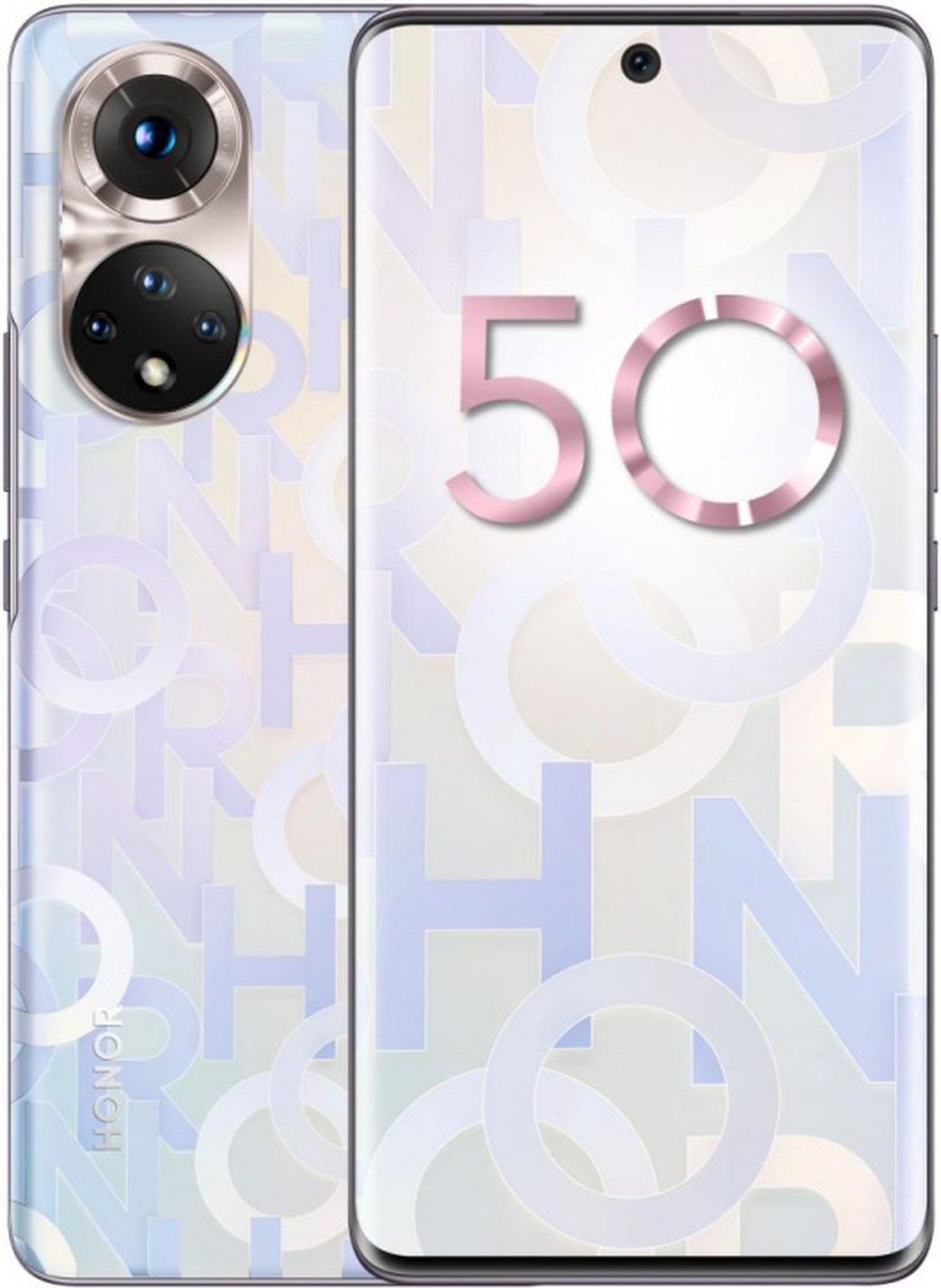 Смартфон Honor 50 8/128GB Перламутровый лого фото