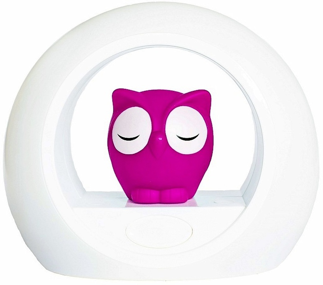 ZAZU Сова Лу - детский ночник с датчиком звука, розовая фото