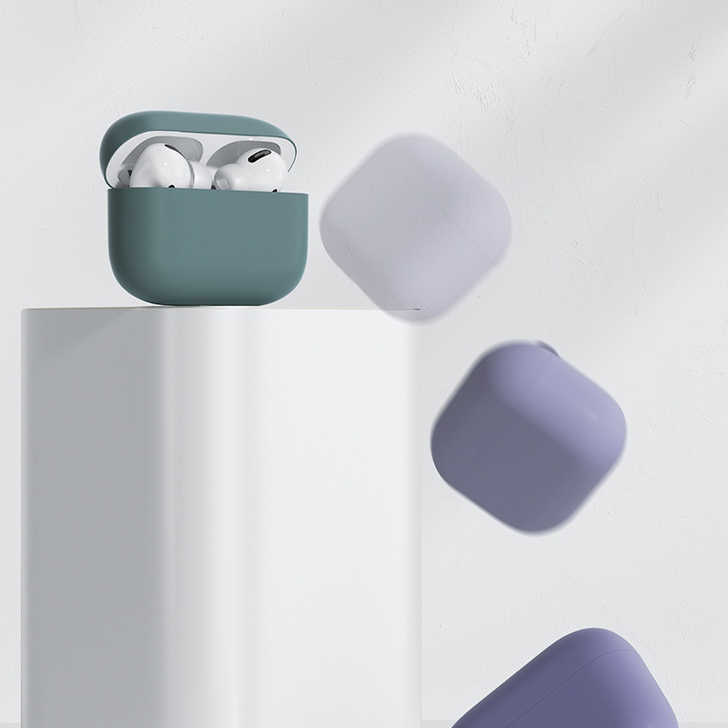 Чехол Benks для хранения наушников Apple Airpods 3 / Airpods Pro, толщина 0.8 мм, зеленый фото