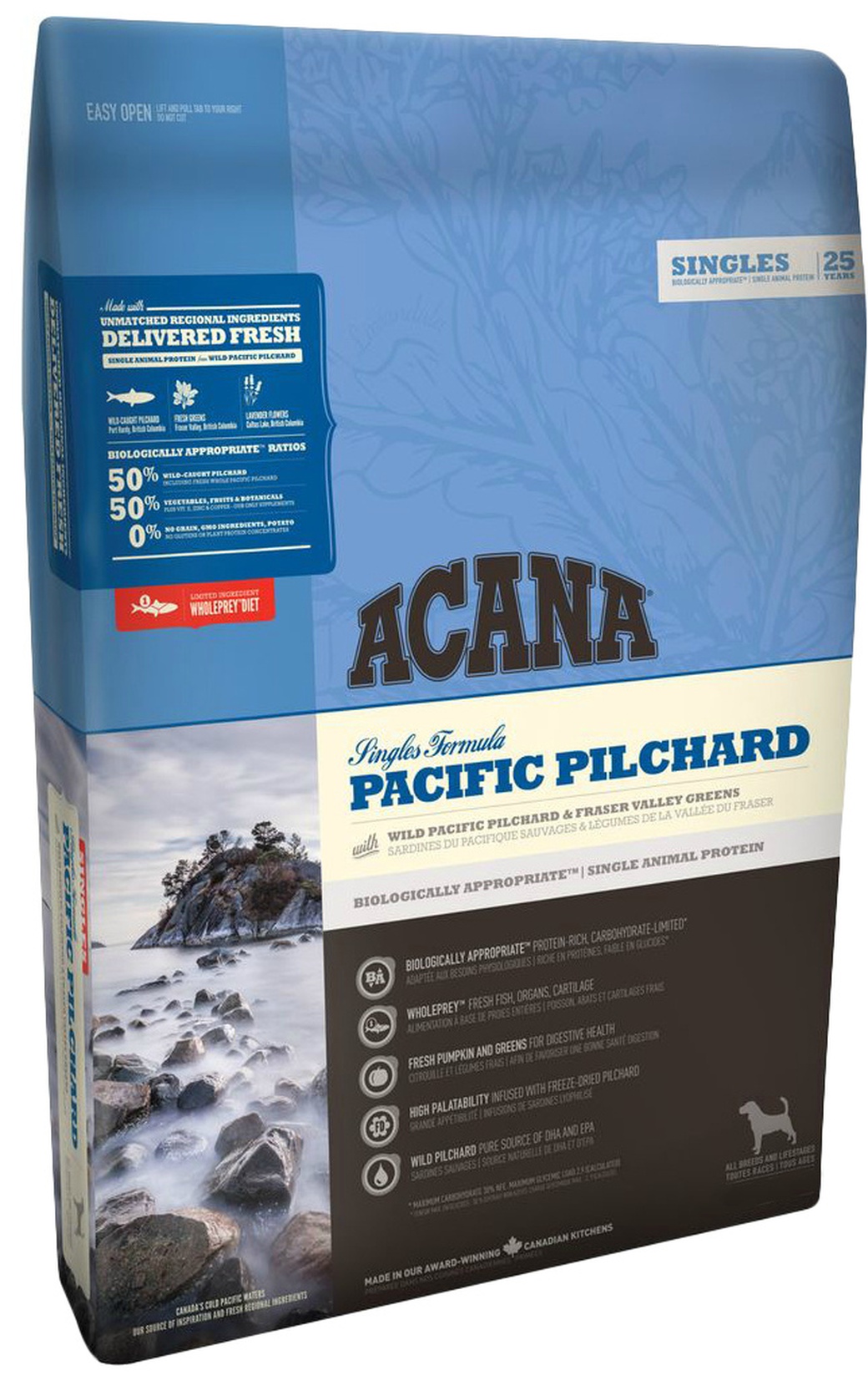 Корм для собак всех пород Acana Singles Pacific Pilchard, тихоокеанская сардина, 11,4 кг фото