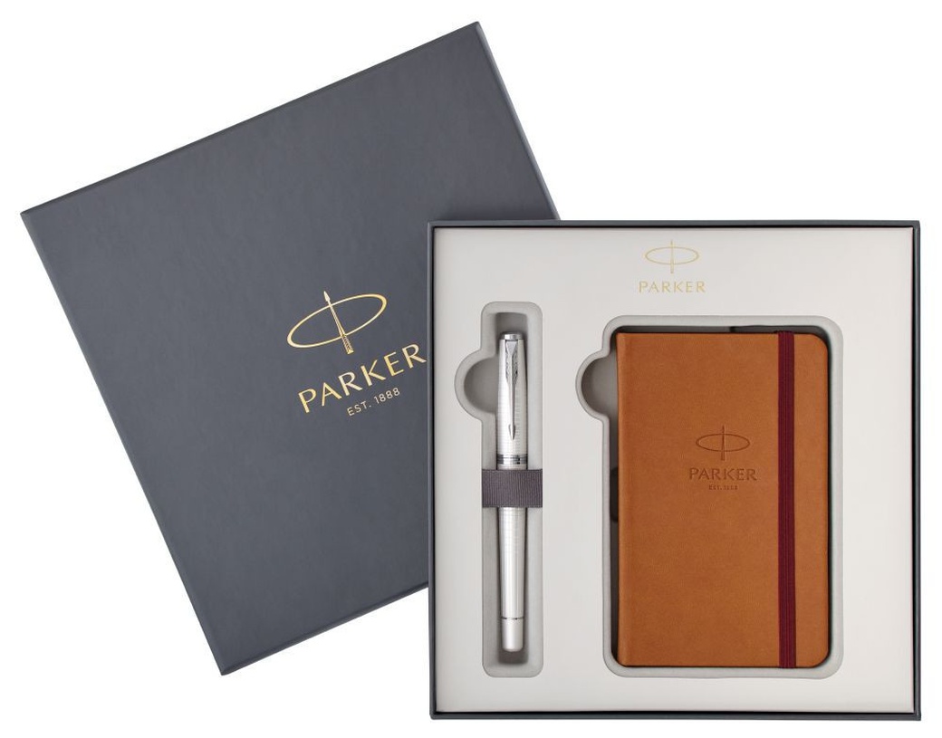 Набор подарочный Parker Urban Premium - Pearl Metal CT, перьевая ручка, M, блокнот фото
